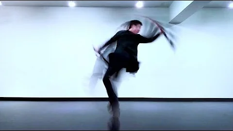 Augmented Reality "AR" processing action 01. -Japanese businessman game style action 322-