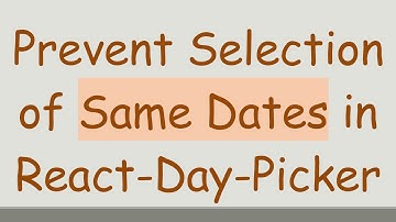 Prevent Selection of Same Dates in React-Day-Picker