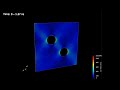 Elastic Wave Propagation in Thin Plate with Holes