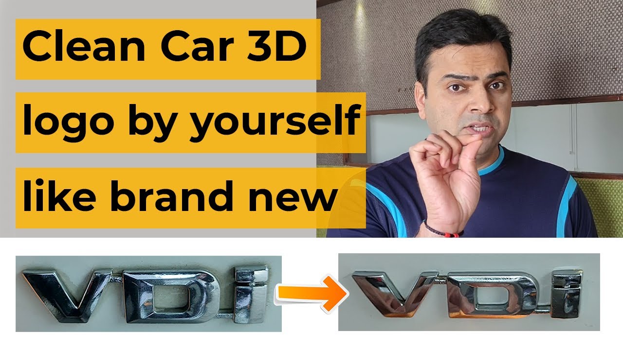 How to clean car logo at home - YouTube