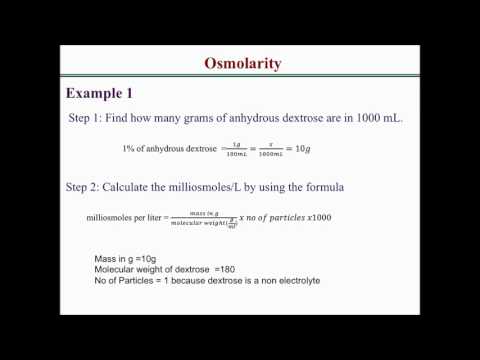 How to solve osmolarity calculation problems