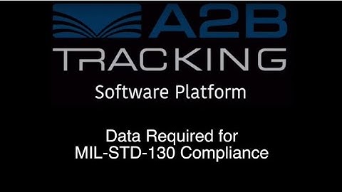 Data Required for MIL-STD-130 Compliance