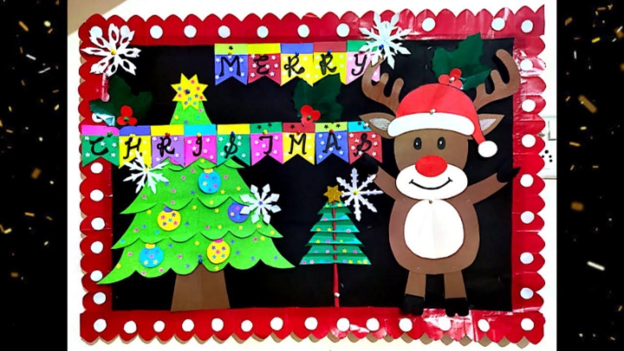 Christmas School Bulletin Board | Christmas Display Board Idea ...