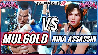 T8 🔥 Mulgold (Feng) vs Nina Assassin (Nina) 🔥 Tekken 8 High Level Gameplay