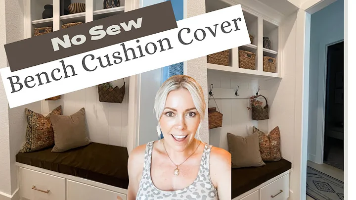 Make this super easy and stylish DIY Bench Cushion Cover in no time! No sew