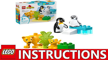 How to build LEGO DUPLO 10442 - Wild Animal Families Penguins & Lions (Step-by-Step Tutorial)