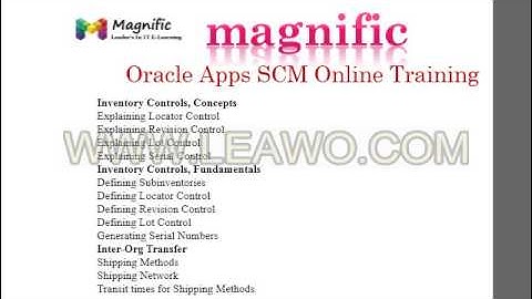 Oracle apps scm online training in newyork