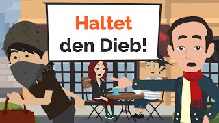 Deutsch lernen | Haltet den Dieb! | Wortschatz und wichtige Verben