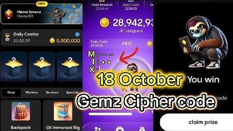 18 October Gemz Cipher code | Gemz Daily Cipher code Today | Gemz Cipher code 18 October