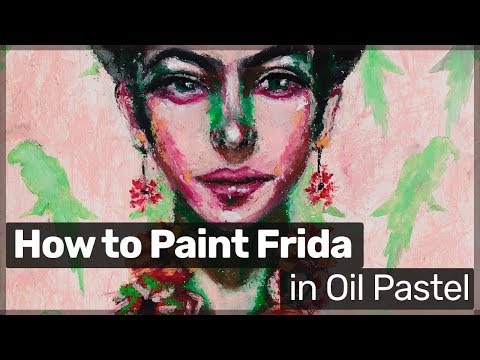 How to Paint Frida Kahlo Step by Step in Oil Pastel