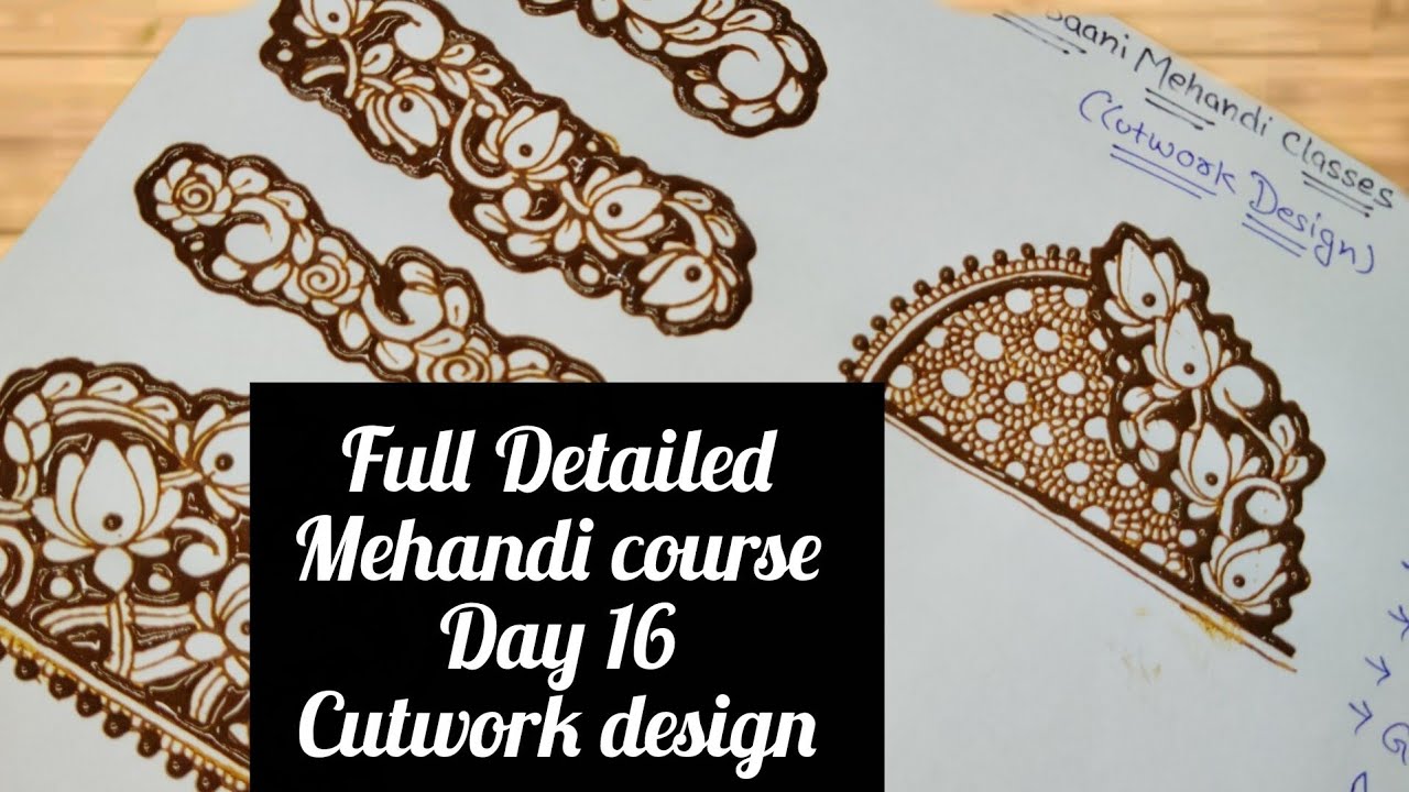 Best Mehandi Class Day 16 ❤️ll Cutwork Mehandi Design ll Mehandi Startup Design ❤️