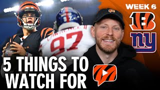 Five Things to Watch For: Bengals-Giants Game + Score Prediction