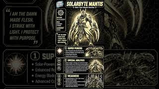SOLARBYTE MANTIS new super heroes 2026 INFOGRAPH short