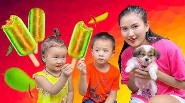 Hai anh em giành ăn kem xoài non muối ớt và bài học lấy đồ người khác  - Part 272