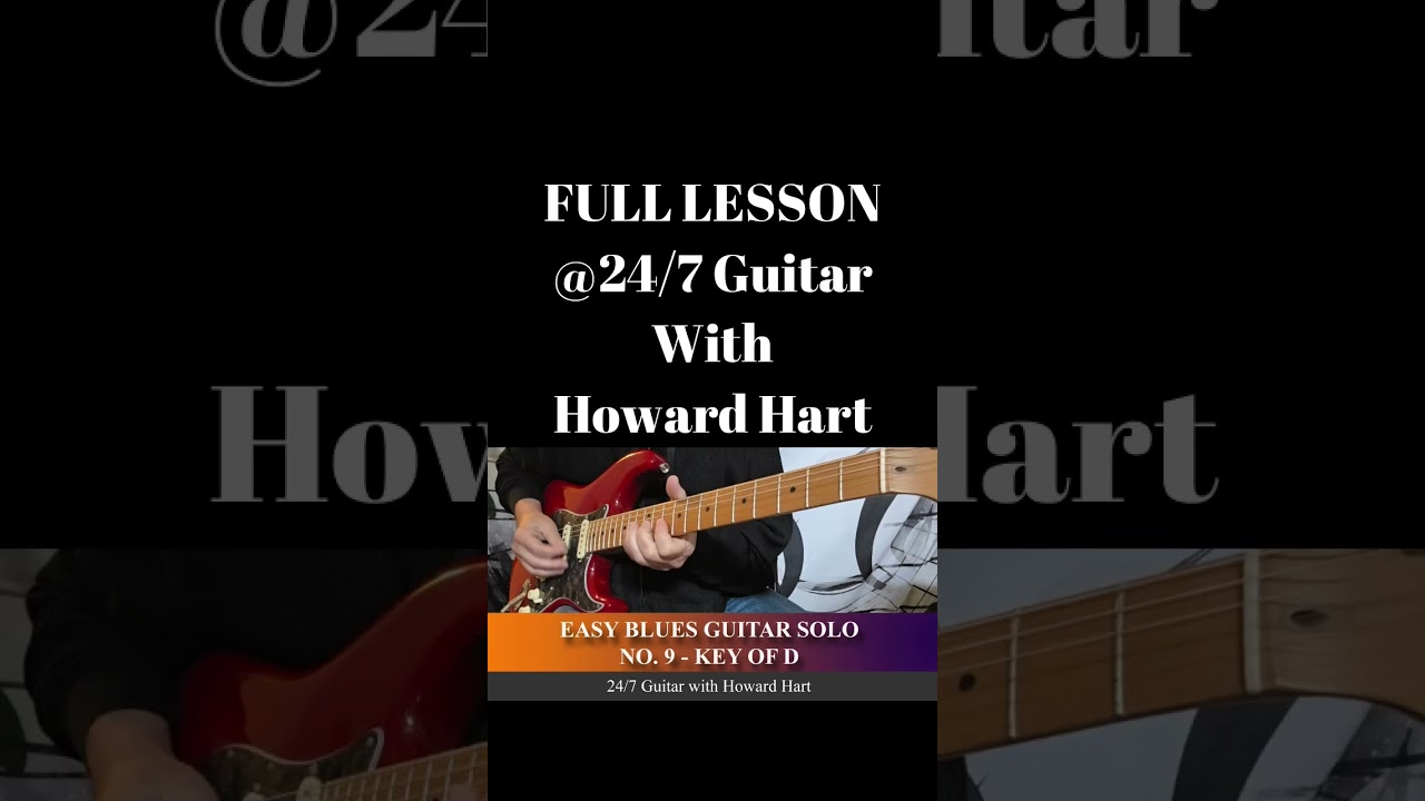 EASY BLUES GUITAR SOLO! Clapton, Page, Blackmore, Peter Green #shortsfeed #bluesguitarlessons