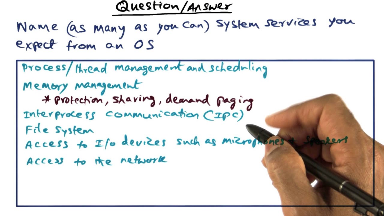 OS System Services Quiz Solution - Georgia Tech - Advanced Operating Systems