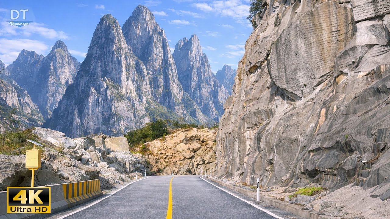 Cliffside Rural Road Drive 4K HDR - An Incredible Mountain-Carved Road in Southern China