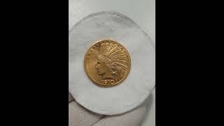 США 10 Долларов 1910 года "Индеец" Золотая монета. Золотой орел. Голова индейца. США 10 долларов