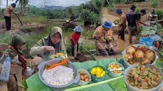 Demi Apapun EMANG PALING NIKMAT MAKAN BRENG DI SAWAH, TELUR REBUS SAUS TIRAM, Krecek Empet, Opor