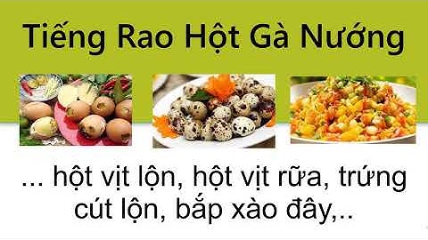 Tiếng Rao Dạo, Hột Gà Nướng Hột Vịt Vộn, Hột Vịt Rửa Trứng Cút Lộn, Bắp Xào Đây