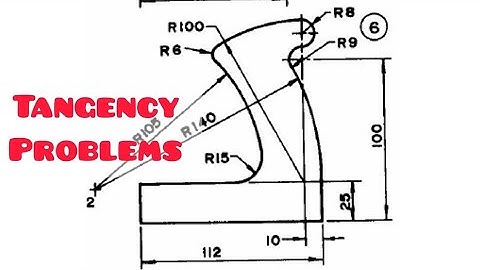Tangency Problems - Jack Plane Handle in | Technical drawing | Engineering  drawing