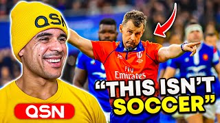 American Reacts to Nigel Owens BEST MOMENTS | Best Referee in Sport