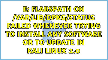 flAbsPath on /var/lib/dpkg/status failed whenever trying to install any software