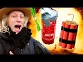 Blowing Up A Fire Extinguisher With DYNAMITE!!