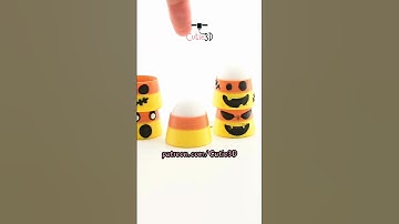 🎃🍬 Halloween Candy Corn Set Keycap Fidget Clicker Keychain #shorts #3dprinting #clicker #keychain