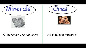 Ores and Minerals differences.
