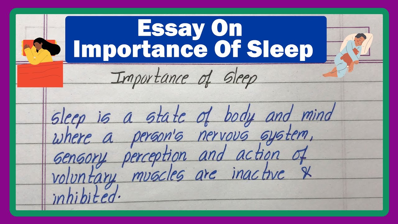 importance of sleep essay hook