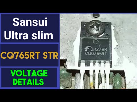 CQ 0765 RT. Sansui Power supply Repair. Power section Voltage details. STR short Region.