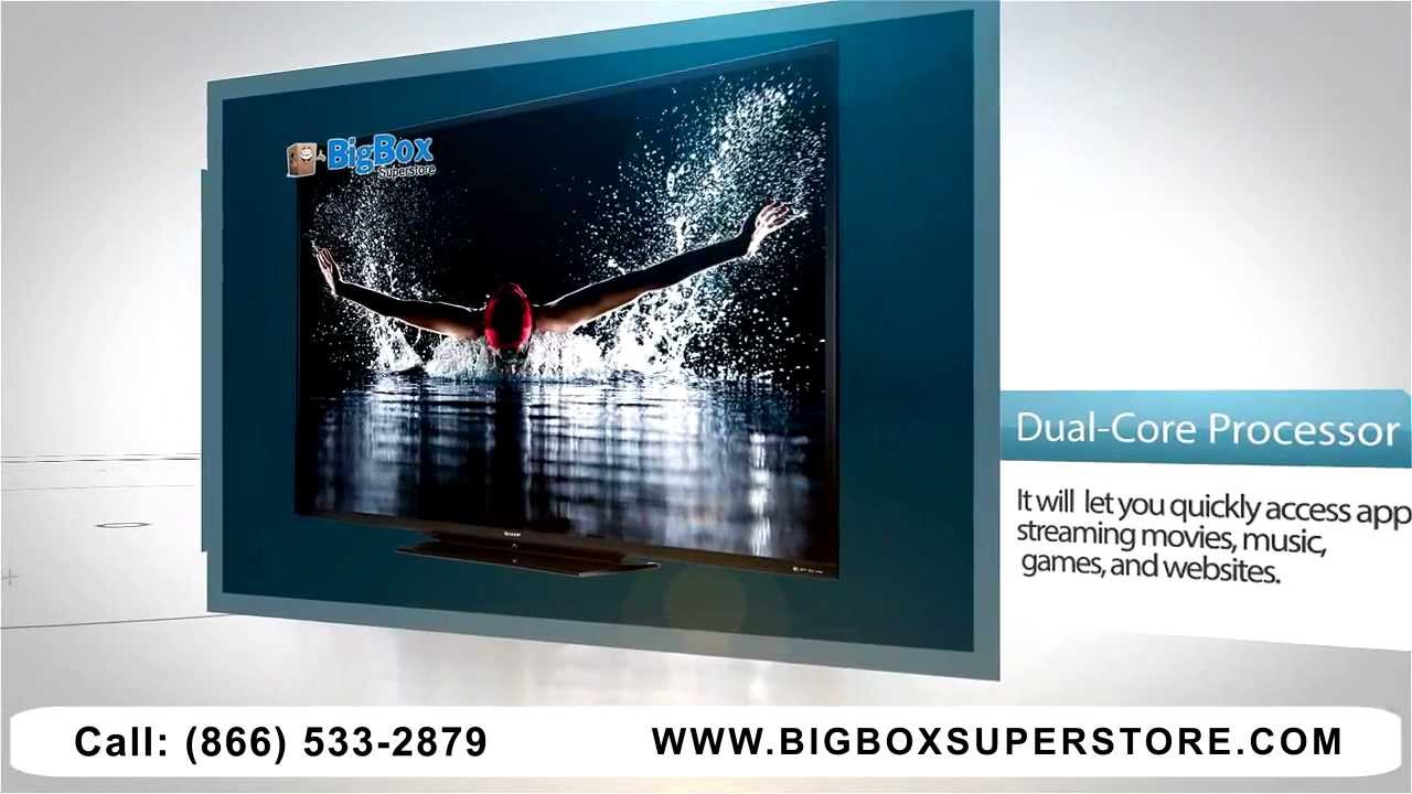 SHARP 90 inch CLASS LED SMART 3D TV LC90LE657U - YouTube