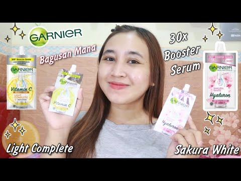 Battle Garnier Light Complete Booster Serum Vs Garnier Sakura White Hyaluron 30x Booster Serum Youtube