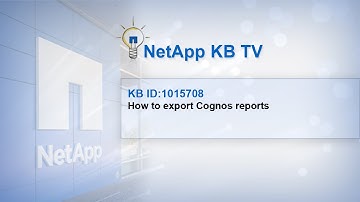 How to export Cognos reports