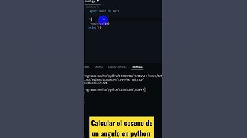 Calcular el coseno de un angulo en python