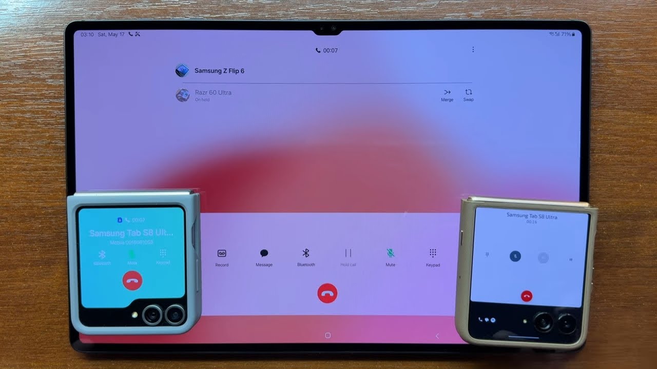 Samsung Z Flip 6 vs Moto Razr 60 Ultra Mobile & WhatsApp Outgoing Calls to Samsung Tab S8 Ultra