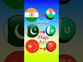 India 🇮🇳 Pakistan 🇵🇰 China 🇨🇳 Flag Drawing on Bottle Cap | Independence Day #art #shorts #viral