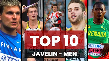Top 10 Best Javelin throws.Jan Zelenzy 98.48,Thomas RÖHLER 93.90 in athletics track and field