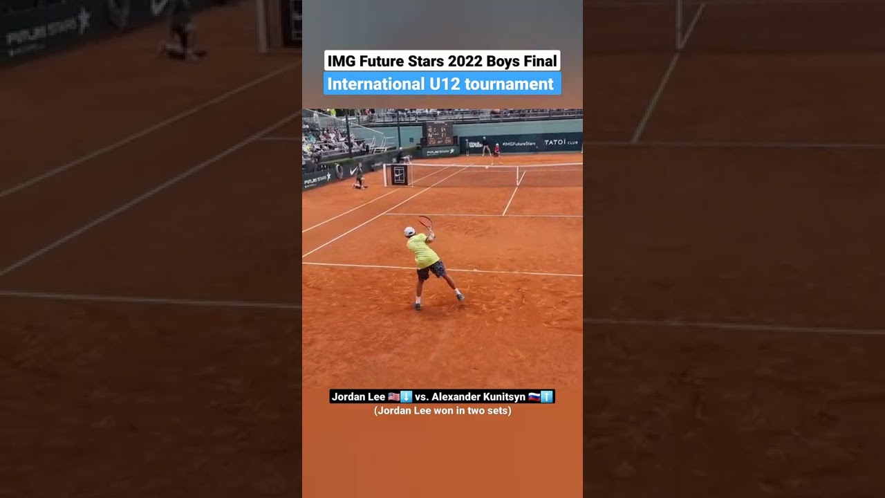 Great rally in final of the IMG Future Stars (U12 tournament) between Lee and Kunitsyn