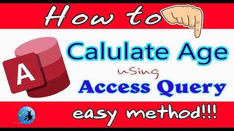 MS Access datediff function | How to calculate age using ms access