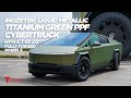 NEW Cybertruck Colored PPF Hits! Inozetek Frozen Matte Liquid Metallic Titanium Green - 20" CT10 Rim