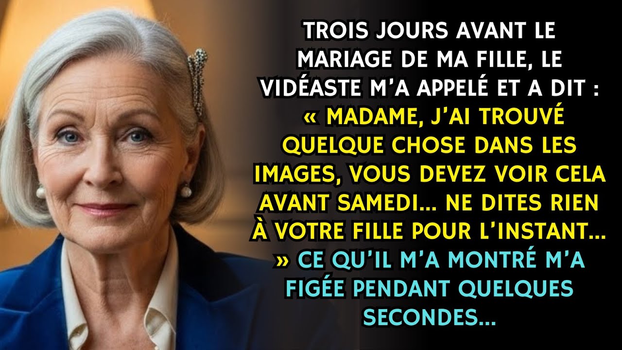 Le Vidéaste M’a Appelé 3 Jours Avant Le Mariage De Ma Fille Et M’a Montré Quelque Chose Qui M’A…