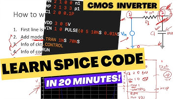 How to Write Spice code || Inverter Simulation using NGspice | Pspice | Spice Netlist