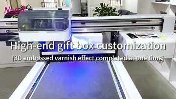 NC-UV0609PEIII-II A1 size uv flatbed printer for gift box printing.