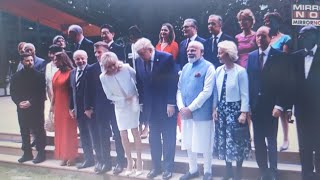 Trump zachránil Macronovu ženu Brigitte před trapným momentem při fotografování světových lídrů G7..