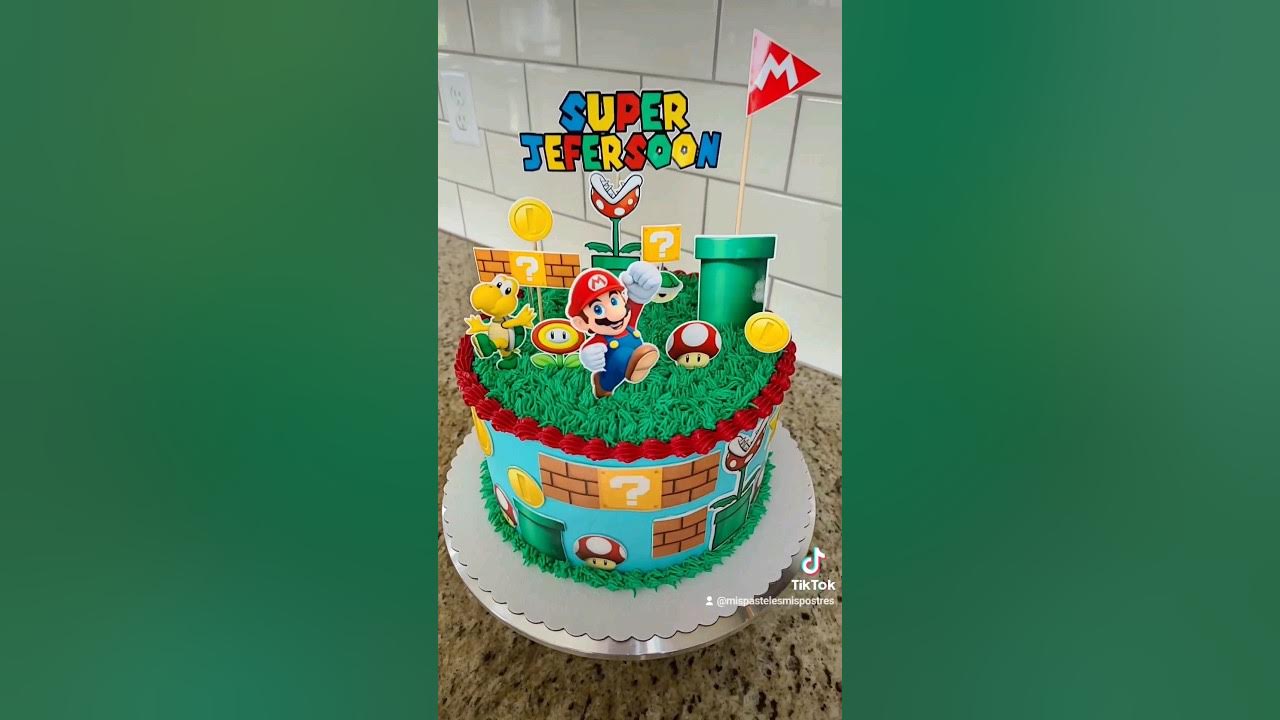 Mario and Luigi birthday cake, pastel decorado para fiesta de