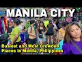 4k downtown manila  manila citys busiest  most crowded places quiapo binondo  divisoria 2024