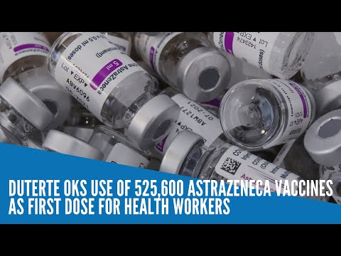 Duterte OKs use of 525,600 AstraZeneca vaccines as first dose for health workers