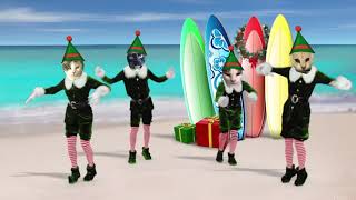Trying Elf Yourself with my Cats!! Christmas Beach Dance Party